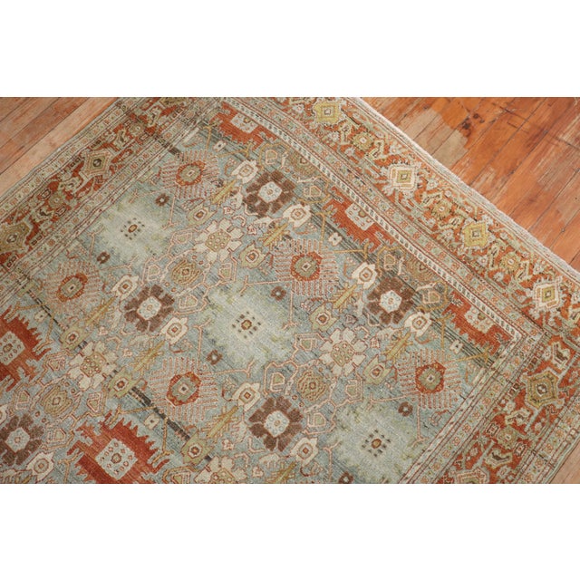 Antique Zabihi Collection Persian Senneh Accent Rug - 4'4" x 6'8" For Sale In New York - Image 6 of 8