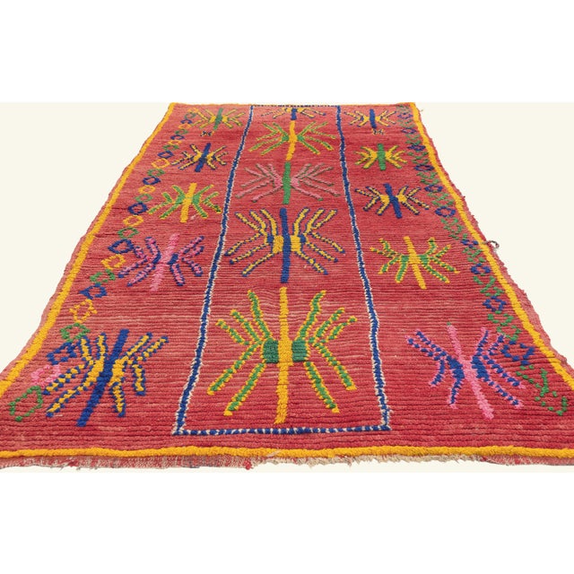 Tribal Vintage Azilal Moroccan Rug, 03'09 X 08'09 For Sale - Image 3 of 10