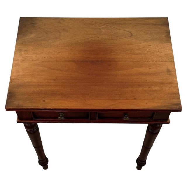 Antique Early 20th Century English Mahogany Side Table For Sale - Image 3 of 12