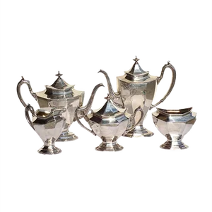 Antique Silver Plated Tea and Coffee Set from Reed & Barton, Set of 5
