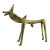 Antique African Abstract Figurative Brass Zebu Figurine For Sale
