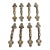 Vintage 1970s National Lock Brass Cabinet Handles - Set of 8 For Sale