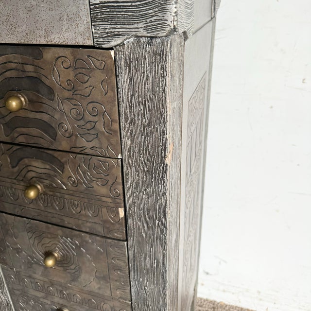 Postmodern Carved Jewelry Chest/Lingerie Armoire For Sale - Image 4 of 12