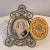 Brass Late 19th Century Rare Anton Boehme Frame With Napoleon II Miniature Portrait Painting For Sale - Image 8 of 8
