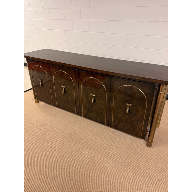 Wood Floating Console Cabinet From Mastercraft, Cir 1970's For Sale - Image 7 of 7