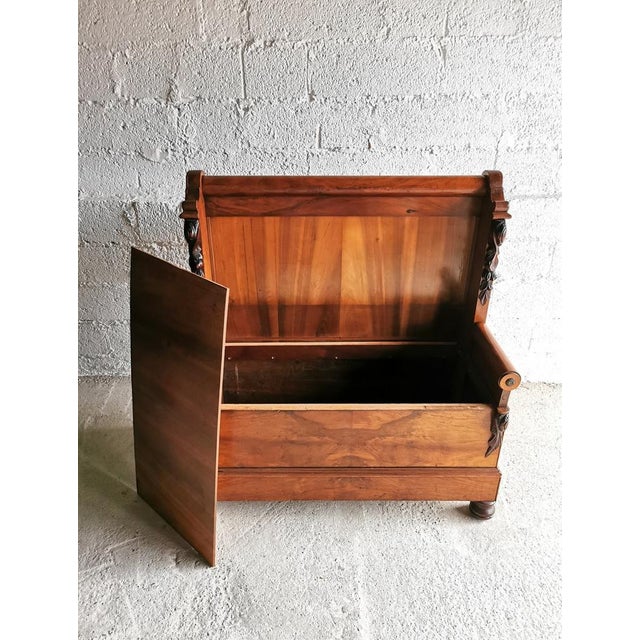 Antique Empire Style Bench, Belgium, 1890s For Sale - Image 9 of 13