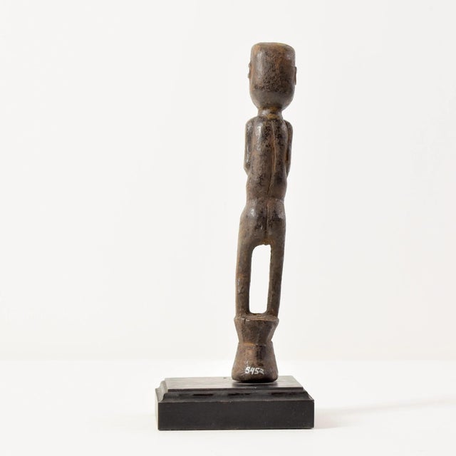 African Early 20th Century Suku Standing Male Figure on Base For Sale - Image 3 of 6