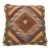 Arteverk Handwoven Afghan Kilim Pillow — Red & Blue Diamond Medallion For Sale