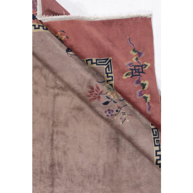 Art Deco Antique Circa 1920's Taupy-Gray Chinese Art Deco Hand Knotted Rug 8'10 X 11'2 For Sale - Image 3 of 12