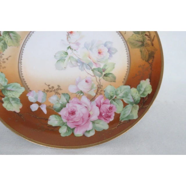 Unger and Shilde Three Crown Germany Floral Large 12 Inch Serving Plate For Sale - Image 4 of 10