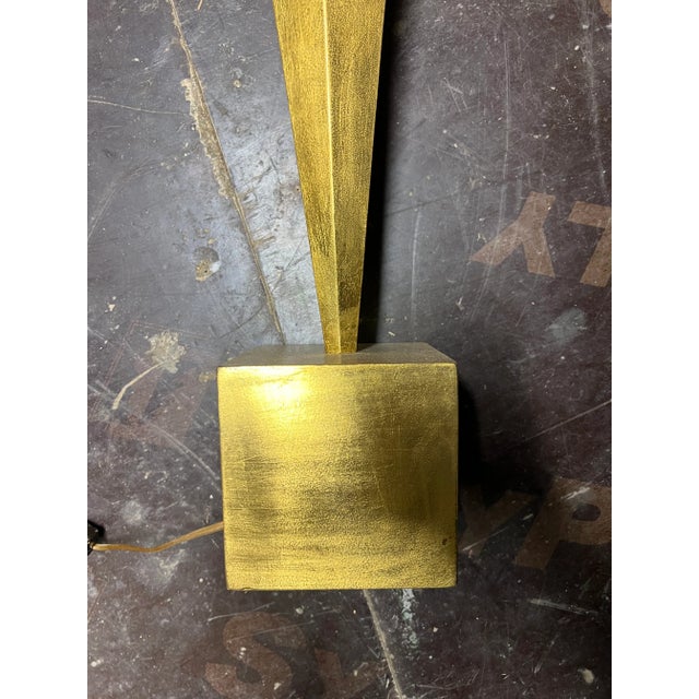 Mid Century Modern Gold Leaf Art Deco Lamps For Sale - Image 9 of 9