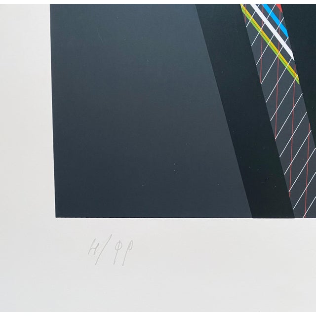 1980s Attilio Taverna, Italian Kinetic Op Art Attilio Taverna Silkscreen Lithograph Print Light Artist, 1981 For Sale - Image 5 of 8