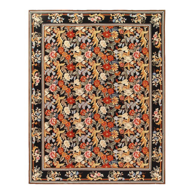 Multi Color Fine Hand Knotted Abusson Rug 8' X 10' For Sale