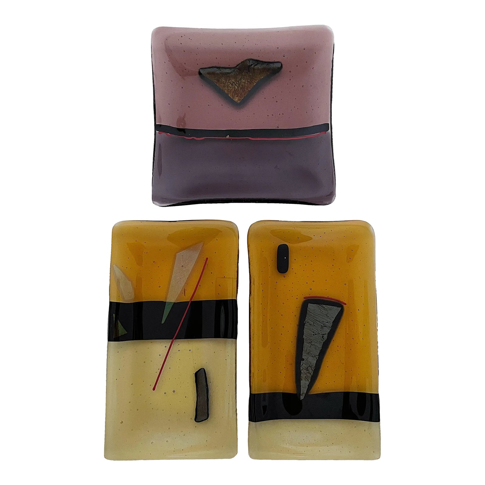 Set of 3 Modern Decorative Plates by Gaya Chairish