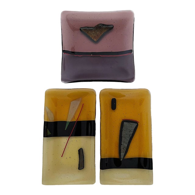 Set of 3 Modern Decorative Plates by Gaya Chairish