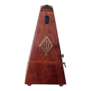 Vintage Wittner Mahogany Wood Maelzel Pyramid Metronome With Bell For Sale