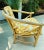 Yellow Vintage 1950's Style Rattan and Bamboo Upholstered Chairs- Set of 5 For Sale - Image 8 of 12