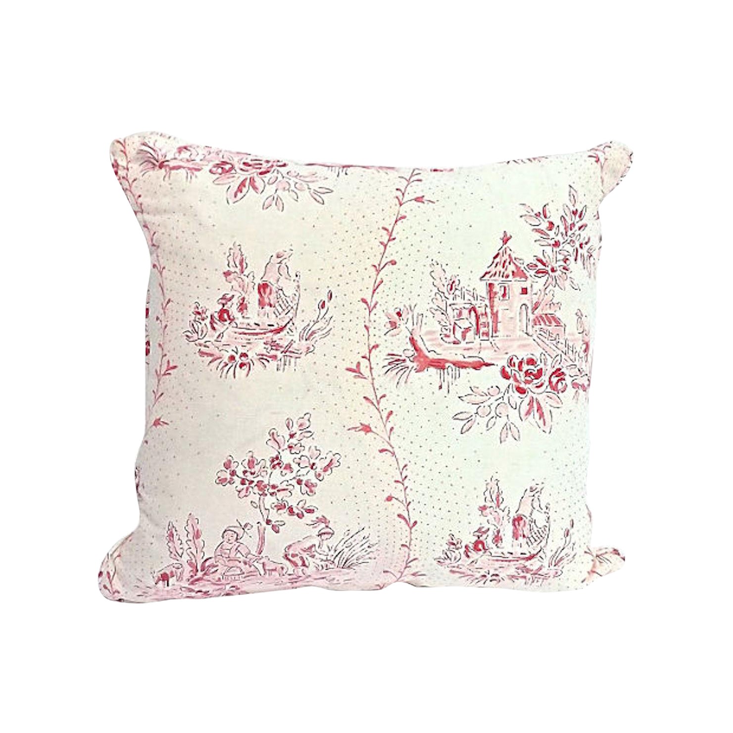 Vintage Brunschwig Fils Countryside Toile Pillow Chairish