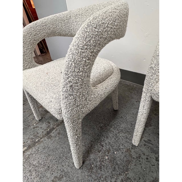 Gray Fours Hands Hawkins Bouclé Armchairs, Pair For Sale - Image 8 of 12