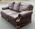 Handsome leather sofa made by Wesley hall for Hickory galleries. Features a super supple leather upholstery, rolled arms,...