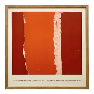 Theodoros Stamos Vintage 1960 Mid Century Modernist Lithograph Print Framed Abstract Expressionist Exhibition Poster