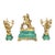 French 19th C Bronze Ormolu and Malachite Clockset Made for Tiffany & Co France For Sale