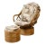 Bamboo Vintage Chair and Ottoman For Sale