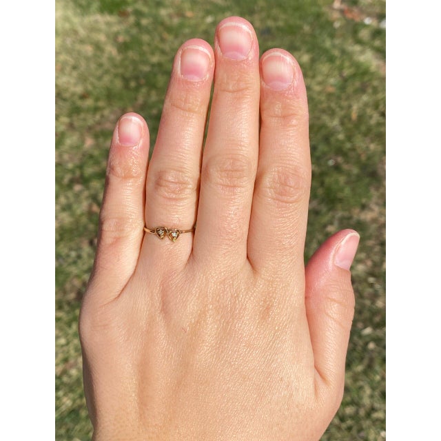 Gold The Luv: Lovers Toi et Moi Ring with Natural Diamonds in Yellow Gold For Sale - Image 8 of 10