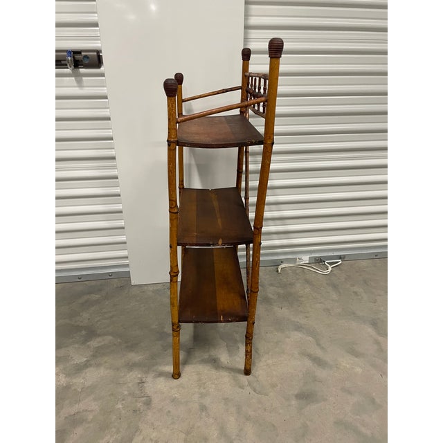 Antique Bamboo Etagere For Sale - Image 4 of 6