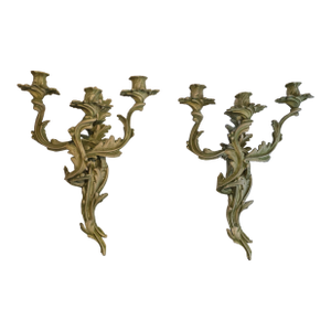 Wrought Iron Rococo Wall Sconces