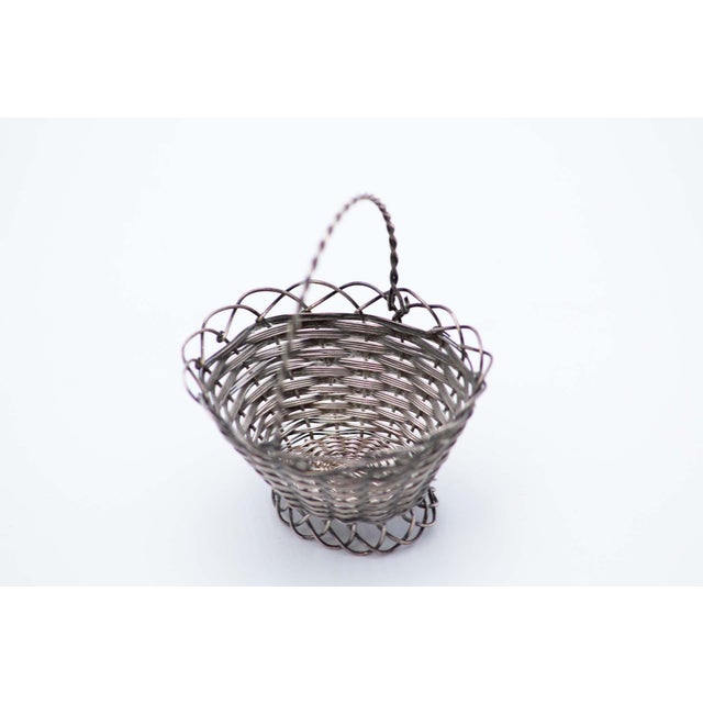 Elliptical Silver Wire Basket, in Very Good conditions. Designed from 2000 This piece has an attribution mark, I am sure...