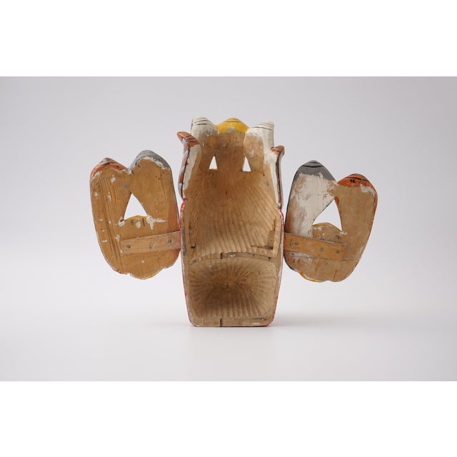 Traditional Wooden Mask, 1970s, Set of 3 For Sale - Image 12 of 14