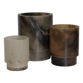 Michael Verheyden-T-Light Alabaster Tabac Small For Sale