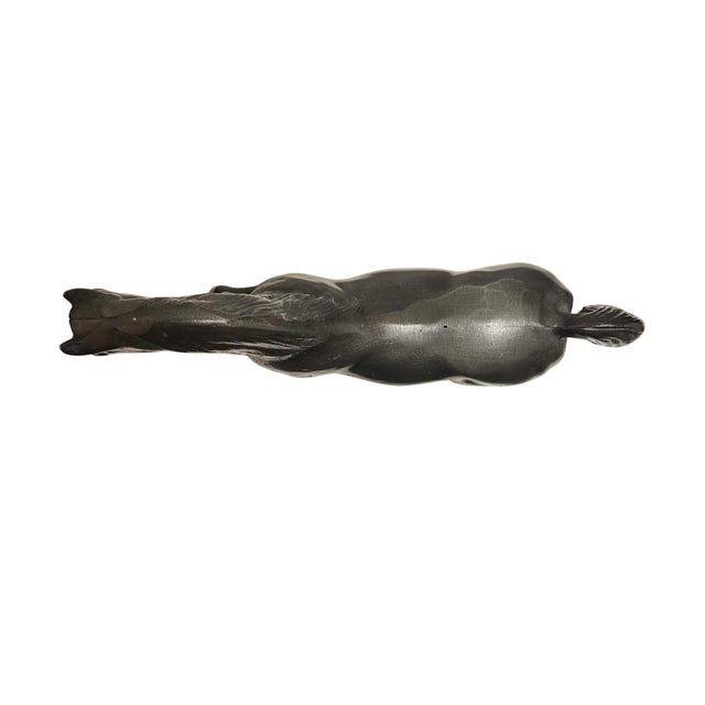 Vintage Cast Metal Horse Sculpture on Solid Wood Base For Sale - Image 4 of 4