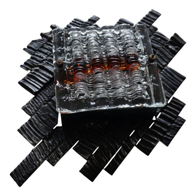 Brutalist Wall Lamp by Albano Poli for Poliarte, 1970 For Sale