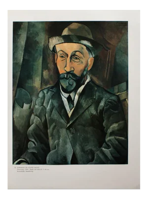 1985 After Pablo Picasso, "Portrait of Clovis Sagot" Parisian Cubist Full-Color Print