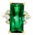 9.68 Carat Green Tourmaline Diamond Platinum 18k Yellow Gold Ring, Size 7.25 For Sale
