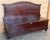 Italian Antique Walnut Wood Bench With Trunk For Sale - Image 4 of 10