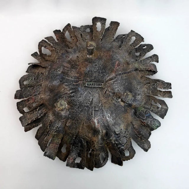 Brutalist Centerpiece in Forged Iron by Salvino Marsura, 1970s For Sale - Image 6 of 8