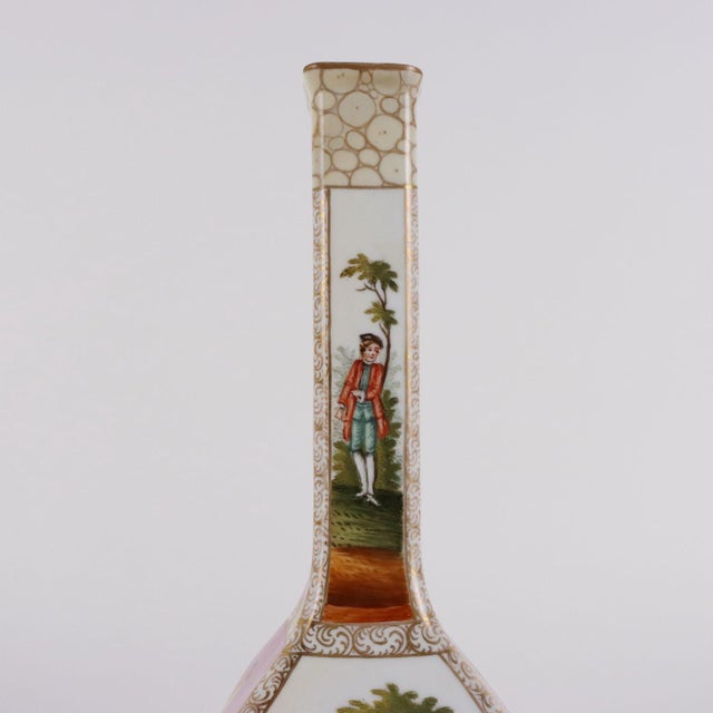 Dresden Porcelain Vases, Set of 2 For Sale - Image 9 of 16