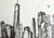 Tom Christopher Expressionst Drawing of New York Skyline Pen and Ink. For Sale - Image 4 of 6