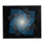 20th Century Belgian Black Geometric Abstract Vintage Painting With Metal Frame by Rene Berdal For Sale