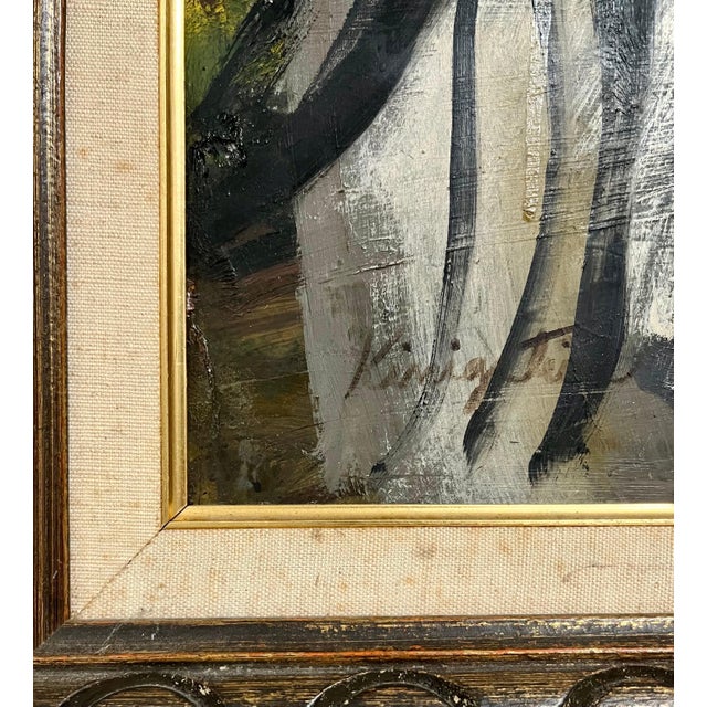 1950s Jonah KinigsteinLarge Judaica Oil Painting Rabbi Rediscovered NY Artist Simchat Torah, c. 1950s For Sale - Image 5 of 8