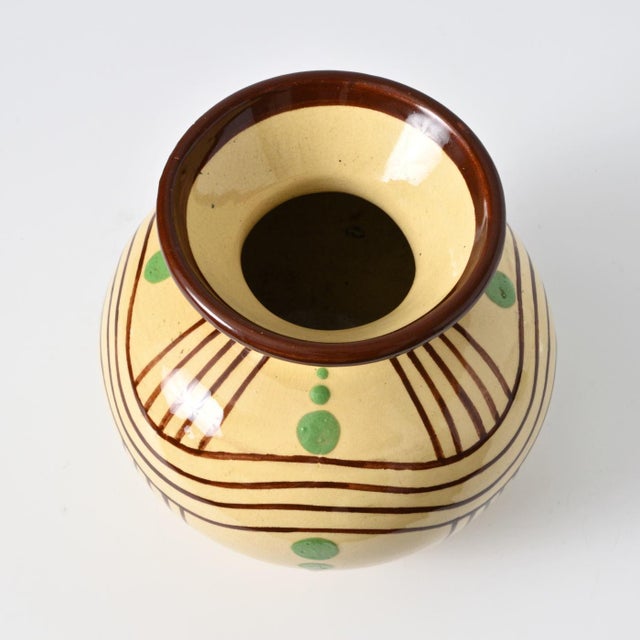1930s Art Deco Pottery Vase, 1930s For Sale - Image 5 of 9