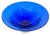 Pairpoint Cobalt Blue Engraved Floral Center Bowl Controlled Bubble Pedestal For Sale - Image 9 of 14