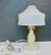 Frosted glass table lamp for kids. A clown stands in front with the big-top shade, bordered by a parade of animals:...