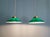 Art Deco Conical Green Opaline Pendant Lights, Set of 2 For Sale - Image 4 of 17