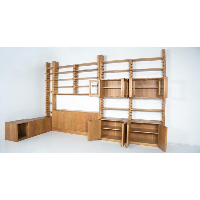 Large Bookshelf with Bench attributed to Guiseppe Rivadossi for Officina Rivadossi, Italy, 1970 For Sale - Image 6 of 18