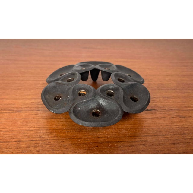 Mid-Century Modern Danish Brutalist Cast Iron Candleholder by Jens Harald Quistgaard, 1960s For Sale - Image 6 of 18