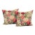 Pair of Floral Peony Chintz Pillows with Duck Feather Inserts For Sale